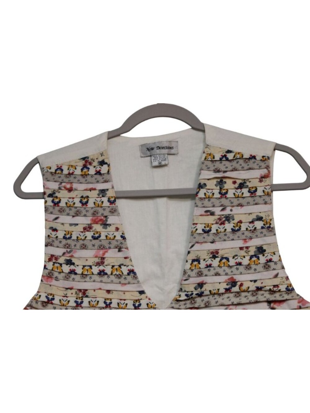 Vintage Vest Size Medium Floral Cottagecore Prairie Boho 90s Whimsical Festival - Picture 2 of 7